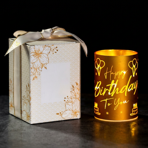 Elegante Vela Aromática de Cera de Soya Hecha a Mano con Pantalla LED en Frasco de Piedra con Forma de Cilindro para Ocasiones Especiales - Product Image 1