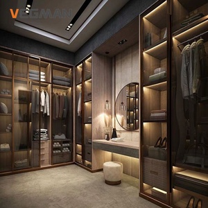 Customized Make Bedroom Furniture New Design Wooden Glass Door <strong>Wardrobe</strong> <strong>Cabinet</strong> - Product Image 6