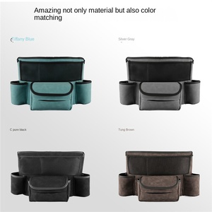 Rete portaoggetti multifunzionale in pelle PU per sedile auto con finitura in camoscio <span class=keywords><strong>e</strong></span> borsa a tracolla universale - Product Image 3