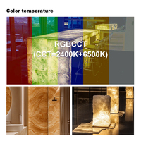 Panneau lumineux LED RGB CCT SMD5050 WRGBW 288LED DC24V 35W RA>80 Angle de faisceau de 120° Changement de couleur IP20 Éclairage de décoration d'hôtel