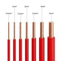 Câble électrique rigide isolé en PVC, fil de cuivre massif monoconducteur BV 1,5 mm², 100 m/rouleau, directement de l'usine, pour câblage de bâtiment