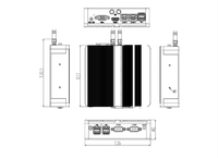 Mini PC industriel sans ventilateur EPC-19D Intel Celeron J4125/J1900 4 cœurs, double LAN, 2x COM, boîtier en aluminium, ordinateur embarqué