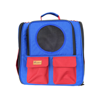 Sac à dos de transport pour chien et chat personnalisé en usine, double épaule, confortable, respirant, en polyester