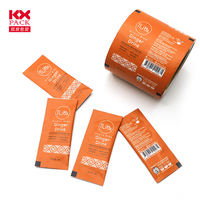 Film d'emballage alimentaire imprimé en héliogravure, film laminé métallisé pour sachets, film imprimé pour sachets de ketchup et de café en poudre
