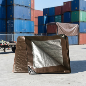 Best Selling K-<b>Tarp</b> Vina PE Heavy Duty Tarpaulin High Quality Brown Color Bulk Quantity Waterproof Custom Cut Direct - Product Image 1