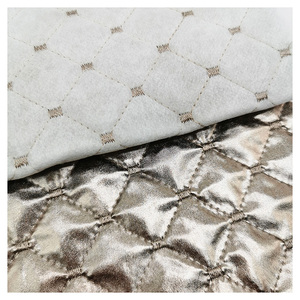 Sáng Bóng Chần Vải Vàng Dập 100% <span class=keywords><strong>Polyester</strong></span> <span class=keywords><strong>260T</strong></span> <span class=keywords><strong>Pongee</strong></span> Quilting Vải Cho Hàng May Mặc/Áo Khoác Mùa Đông - Product Image 2