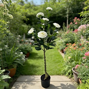 <b>Artificial</b> Camellia <b>Tree</b> Faux Camellia <b>Tree</b> Camellia <b>Tree</b> Potted <b>Artificial</b> flowers - Product Image 3