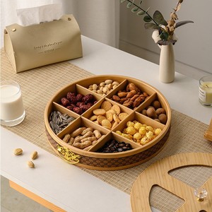 Simple wooden divided plate, high-value Instagram-worthy breakfast set, baby <b>tray</b>, wooden food and dried fruit <b>storage</b> plate - Product Image 4