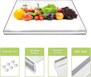 Tabla de Cortar Acrílica Transparente Antideslizante para Cocina, Hogar y Restaurante con Borde Protector para Encimera - Product Image 2