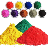 Poudre de pigment d'oxyde de fer rouge, jaune et noir pour la coloration du béton et du ciment, les revêtements de peinture, le mortier de briques et de carreaux, et la teinture.