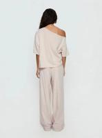 Ensembles pour femmes, tenue 2 pièces, chemisier à manches courtes, pantalon, vêtements décontractés pour la maison, style confortable pour tous les jours, tendance, vente en gros, usine