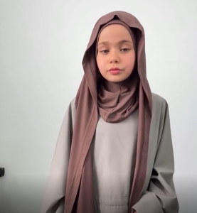 Cao Cấp Hồi Giáo Trẻ Em Giản Dị Bên Trong Jersey Hijab Với Một Mui Xe dailly Ngắn Và Rắn Màu Jersey Ngay Lập Tức Hijab - Product Image 2