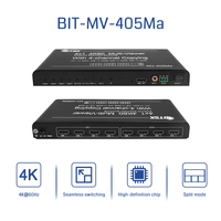 Commutateur matriciel HDMI 4x4 4K60Hz Premium, Répartiteur 4x1, 12 Modes de Division, Multi-visualisation pour Salle de Réunion, Surveillance, Mur Vidéo