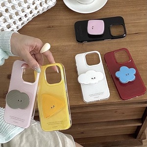 Solid Color Expression <b>Stand</b> Double Layer Case For iPhone16ProMax 15 14 13 Cute Girly - Product Image 3