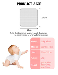 Ananbaby <span class=keywords><strong>Lingette</strong></span> en tissu <span class=keywords><strong>lavable</strong></span> de haute qualité pour nouveau-né Lingettes réutilisables en éponge de <span class=keywords><strong>bambou</strong></span> douce pour bébé - Product Image 4