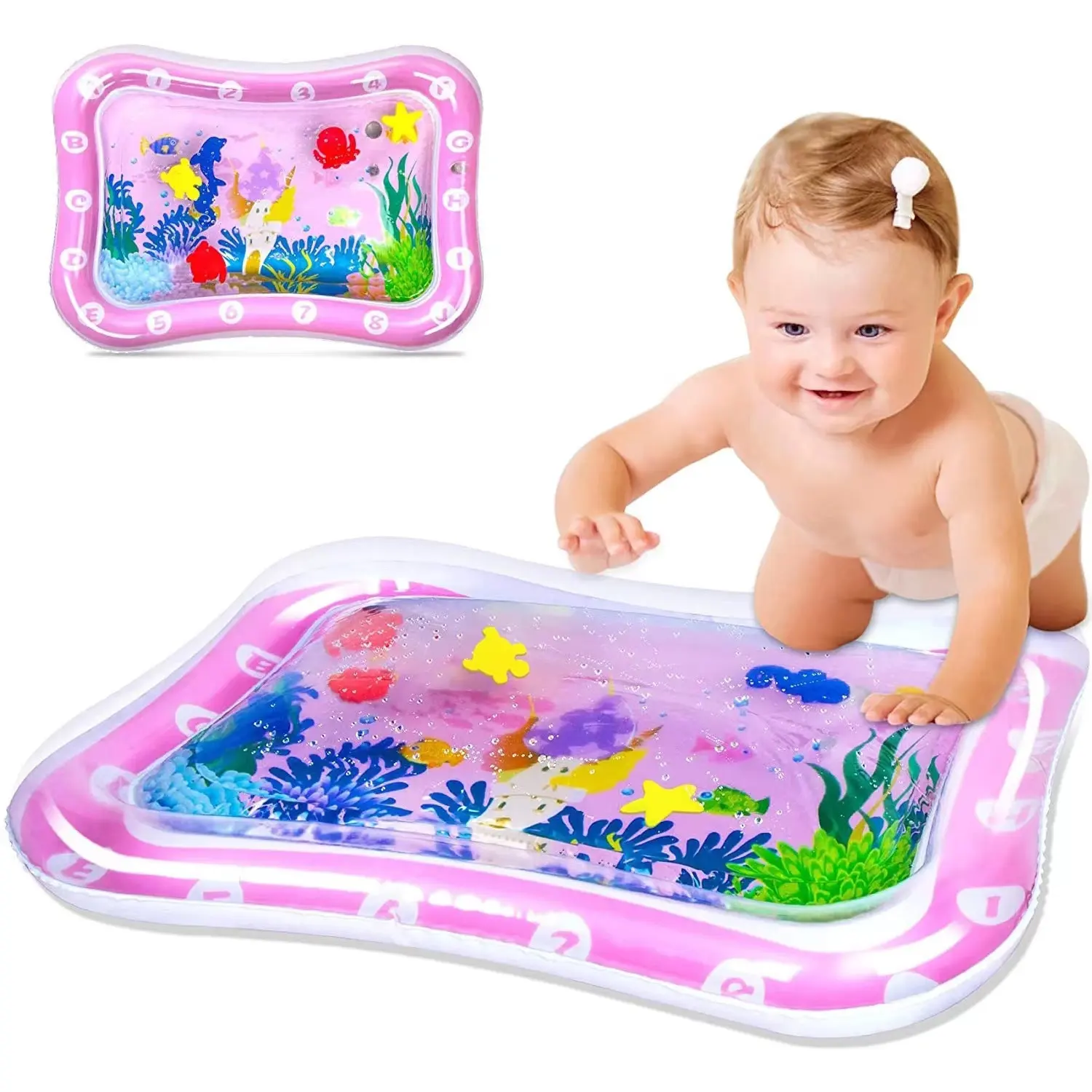 Schlussverkauf Baby-Spielbecken Outdoor-Spiele Pvc aufblasbare Bauchtimes-Matte Premium-Baby-Wasser-Spielmatte