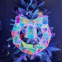 Sculpture Lumineuse LED Renne Couleurs Fantaisie Style Vintage 2026 pour Décoration Extérieure de Noël et Fêtes de Rue