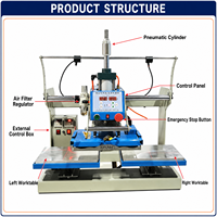 Nouvelle presse à transfert thermique 3D semi-automatique pneumatique à double station pour sublimation 20x30cm pour T-shirts et logos de vêtements