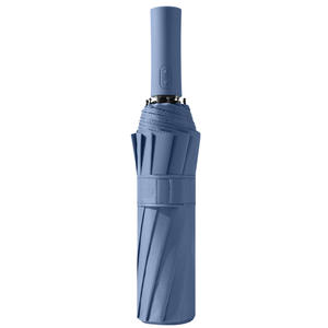 Parapluie semi-automatique pliable en trois sections avec protection UV, impression de logo personnalisé, poignée en plastique, tissu en nylon 190T pour adultes - Cadeau d'affaires - Product Image 6