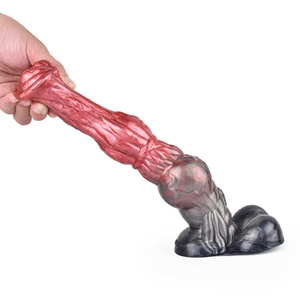 Monster Dier Dikke Fantasie Buitenaardse Paard Geknoopte <span class=keywords><strong>Dildo</strong></span> Met Zuignap Grote Siliconen Anale Plug Voor G-Spot Zacht Voor Vrouwen & Mannen % - Product Image 3