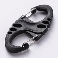 Klip Gantungan Kunci Carabiner - Pengait Plastik untuk Tali Paracord, Cincin Kunci untuk Kerajinan DIY Luar Ruangan