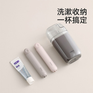 FaSoLa Travel Toiletry Set Portable Toothbrush <b>Toothpaste</b> Cup 3 In 1 For Travel Use - Product Image 4