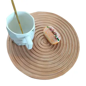 竹木托盘ins风餐具水波纹实木蛋糕面包创意木质托盘创意托盘