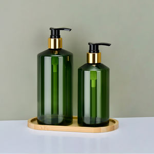 Flacon pompe 200ml 300ml 500ml vert à épaule inclinée pour savon liquide, <span class=keywords><strong>shampoing</strong></span> bébé et lotion corporelle hydratante - Product Image 3