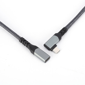 Cable USB Tipo C Macho a Hembra con Ángulo de 90 Grados, Gen2 PD100W 5A, Carga Rápida, Revestimiento de Nailon, 0.5M - Product Image 3