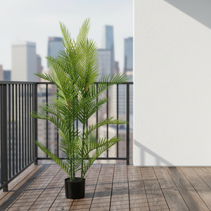 Plante artificielle en <span class=keywords><strong>palmier</strong></span> Areca de 125 cm, aspect naturel, résistante aux UV, durable, décoration d'arbre artificiel <span class=keywords><strong>pour</strong></span> le bureau - Product Image 3