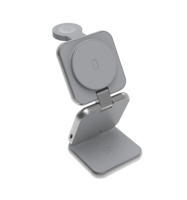 Grosir Pabrik Charger Nirkabel Magnetik 3-in-1 15W Pengisian Cepat Dudukan Lipat Desktop untuk iPhone Smart Watch Earphone
