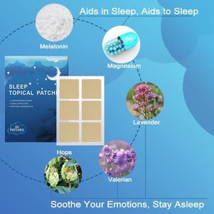 Parche de melatonina para el apoyo del sueño, extracto de hierbas que mejora la calidad del sueño - Product Image 5