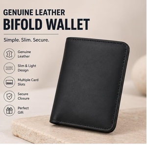 กระเป๋าสตางค์หนังแท้พร้อมเทคโนโลยีป้องกัน RFID และช่องใส่ของหลายช่องสำหรับของใช้จำเป็นในชีวิตประจำวัน - Product Image 1