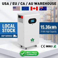 Batterie au lithium à décharge profonde 51,2 V 300 Ah 16 kWh 20 kWh 32 kWh LiFePO4 48 V 100 Ah 300 Ah pour stockage d'énergie domestique solaire