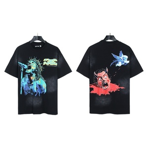 เฮลสตาร์ ครอส-บอร์เดอร์ แบรนด์แฟชั่นอเมริกัน เสื้อยืดลำลองแขนสั้น ผ้าฝ้าย/ใยไผ่ ลายเสือดาว ฮิปฮอป น้ำหนัก 300 กรัม - Product Image 1