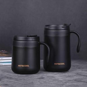 <b>HOT</b>&COOL Stainless Steel Vacuum Tumbler With Lid Minimalist Design Thermal Insulation Travel Mug Round Shape - Product Image 2