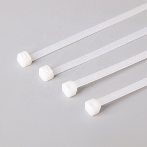 Attaches à glissière en nylon 18LBS à haute résistance à la traction 2.5mm largeur 200mm fixations de câble autobloquantes usage industriel noir blanc - Product Image 4