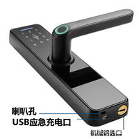 Poignée de porte intelligente de haute qualité avec serrure électronique, lecteur de carte et empreinte digitale pour tiroirs et hôtels