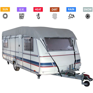 Cubiertas utilitarias para RV, cubierta impermeable para remolque de viaje, Anti uv, Cubierta superior duradera para techo de caravana con correas - Product Image 6