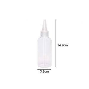 Bouteilles d'huile capillaire en plastique PET transparentes de 1 oz, 2 oz, 3 oz, 4 oz, 5 oz, 6 oz, 7 oz, 8 oz avec bouchon à vis et embout à pointe fine - Product Image 2
