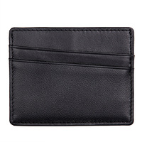 Dompet Kartu Kulit Asli Vintage Grosir Dompet Koin Kulit Sapi dengan Banyak Slot Kartu RFID Anti-pencurian Dompet Mini Portabel