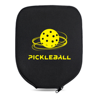 Couverture de pagaies de Pickleball en néoprène imperméable fermeture éclair fermée accessoire de Pickleball sac de rangement de pagaie sacs de pagaie noirs