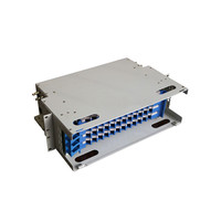 Panel Patch Fiber Optik 48 Port 2U Grosir, Frame Distribusi Optik Dasar 48 Core ODF Twilight Optic TW-ODF48P-DL ST/LC