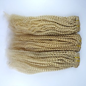 7pcs/套非洲扭结卷发人发延伸 #613金发卷发夹120克缅甸处女发 - Product Image 4