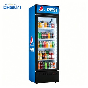 Réfrigérateur commercial vertical à porte vitrée, 1 porte, refroidissement par air, sans givre, pas besoin de remplir d'eau, 4 étagères - Product Image 6