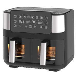 Nueva Freidora de Aire Doble Anbolife de <span class=keywords><strong>9L</strong></span>, Freidora de Aire Eléctrica Inteligente con Control Digital, Funciones de Asar, Tostar, Deshidratar y Recalentar - Product Image 1