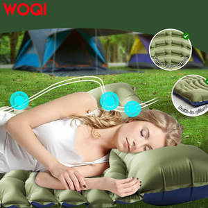 Colchón inflable para acampar Woqi 200x140x6cm ultraligero con almohada y bomba integradas para 1-2 personas, uso en exteriores - Product Image 1