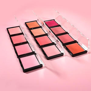 Poudre de fard à joues pressée transparente carrée noire de 12 couleurs, maquillage, marque privée, poudre de fard à joues - Product Image 3