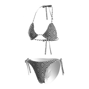 Conjunto de Bikini de Verano de Secado Rápido al por Mayor para Chicas, Hermoso Mini Bikini Deportivo para Mujer, Traje de Baño de Cintura Alta con Lazos Laterales - Product Image 1
