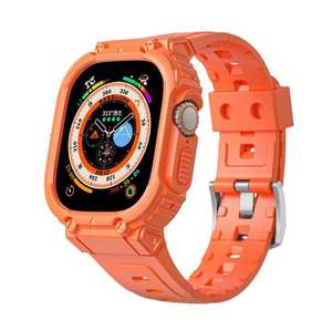 เคสกันกระแทกแบบแข็งแรงทนทาน สายรัดข้อมือสำหรับ Apple Watch 8 7 6 5 4 สาย TPU แบบสปอร์ตสำหรับ Iwatch 8 Ultra 49 มม. - Product Image 1